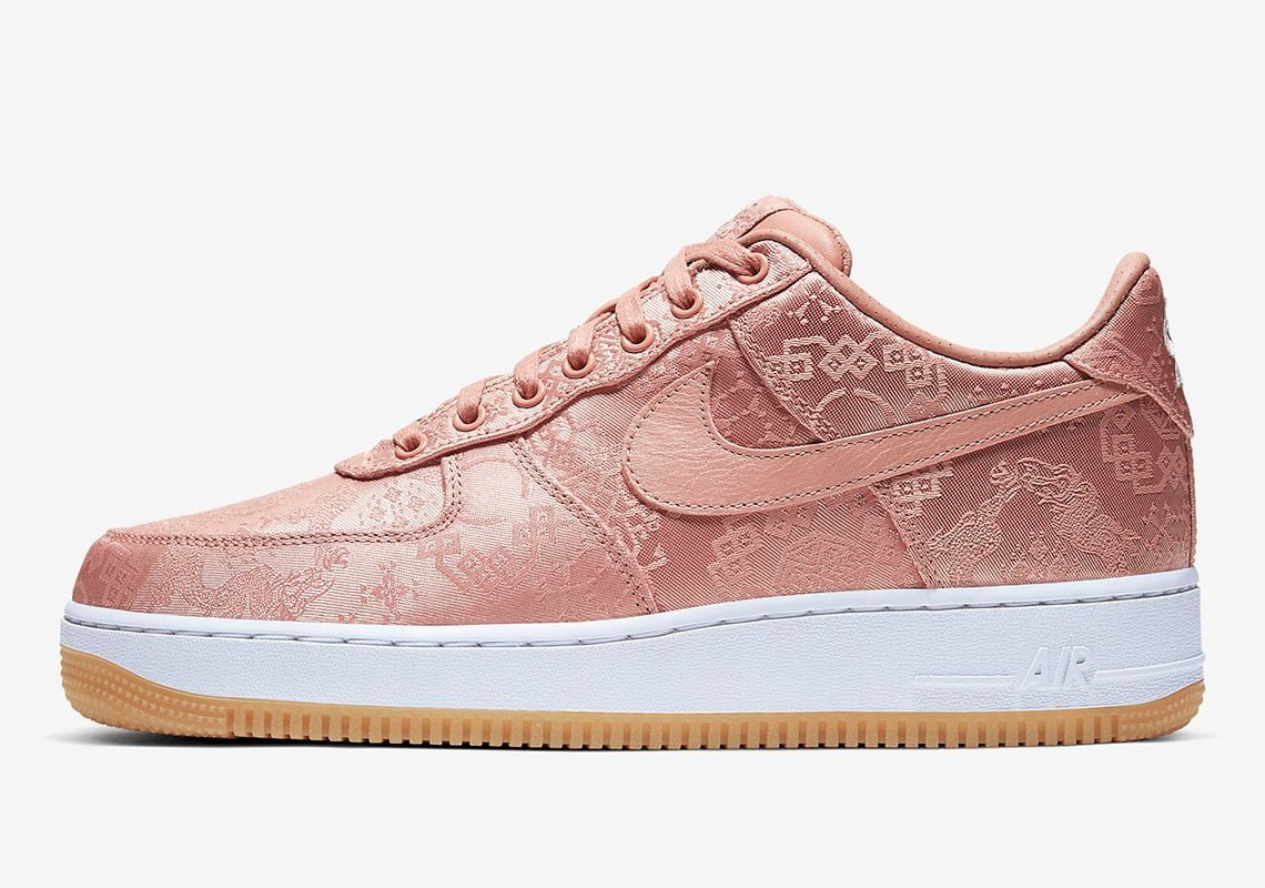 CLOT x Nike Air Force 1 Rose Gold Lateral