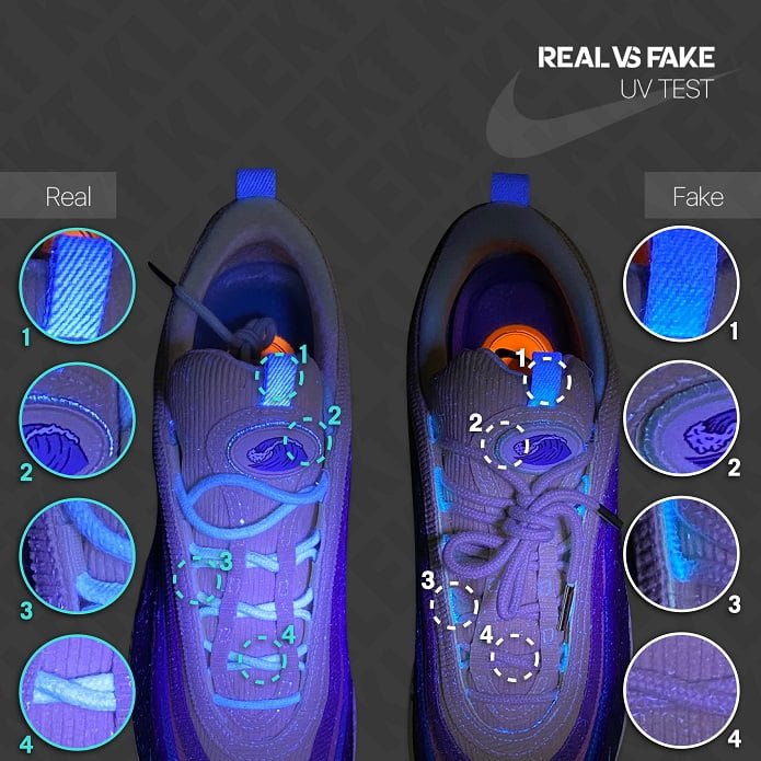 KLEKT Real vs Fake Nike Air Max 197 Sean Wotherspoon UV 1
