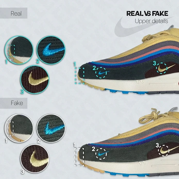 vertical Get tangled Religious How to Spot a Fake Sean Wotherspoon Nike Air Max 97/1 - KLEKT Blog