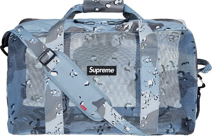 Supreme Blue Camouflage Duffle Bag