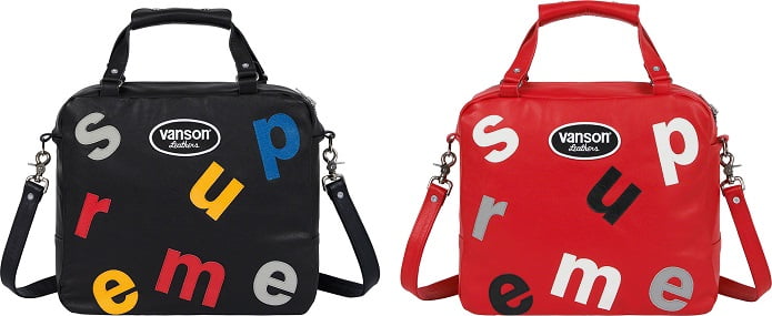 Supreme x Vanson Leathers Letters Bags