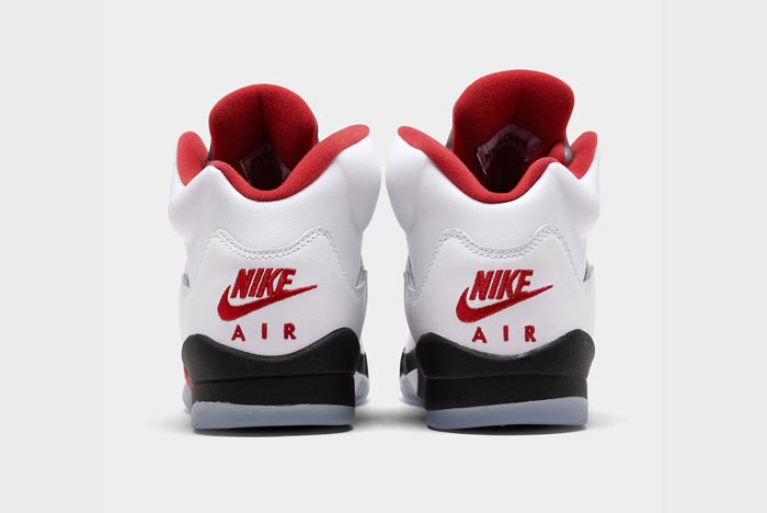 Air Jordan 5 Fire Red Heel