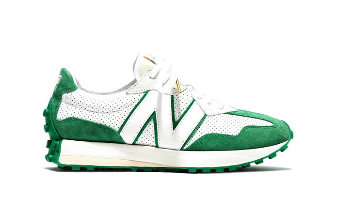 Casablanca New Balance 327 White Green Right Lateral