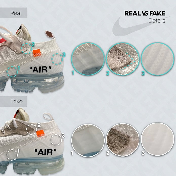 real vs fake off white vapormax