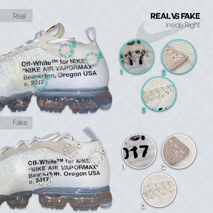 real vs fake vapormax off white
