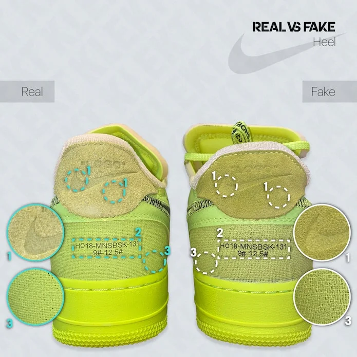off white air force 1 volt real vs fake