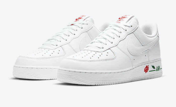white air force 1 with rose