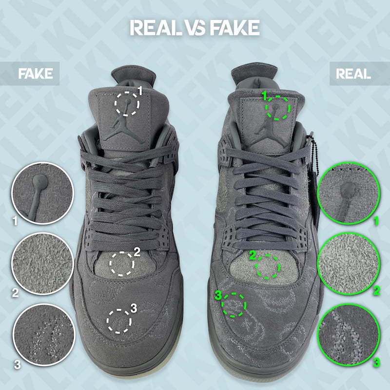 Fake Air Jordan 4 x Kaws 'Cool Grey 