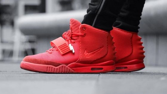 Nike Air Yeezy 2 Red October On Foot