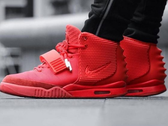 Nike Air Yeezy 2 Red October On Foot