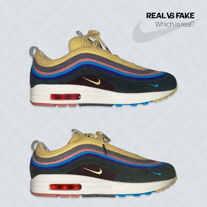 KLEKT Real vs Fake Nike Air Max 197 Sean Wotherspoon Which is Real