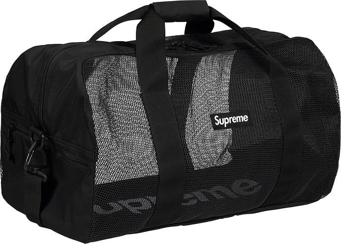 Supreme Black Duffle Bag Side