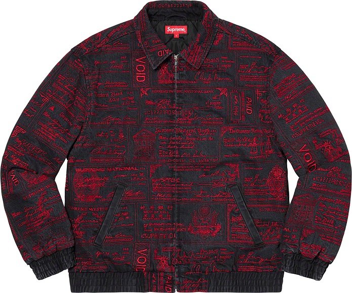 supreme red denim jacket