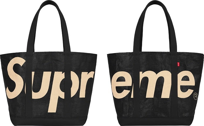 supreme canvas tote black