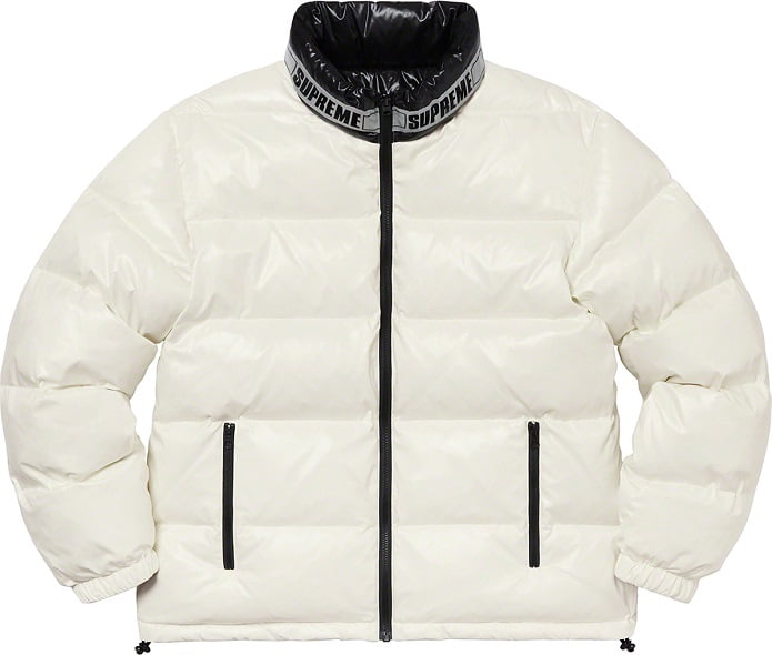 Supreme Reversible Shiny Puffer Jacket White