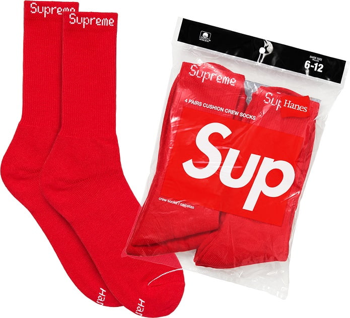 Supreme x Hanes Crew Socks