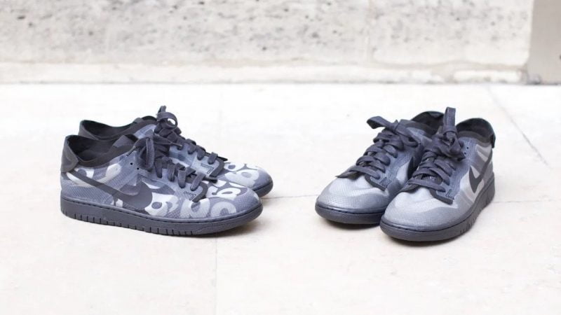 COMME des GARÇONS x Nike Dunk Low All Over Print and Black Translucent