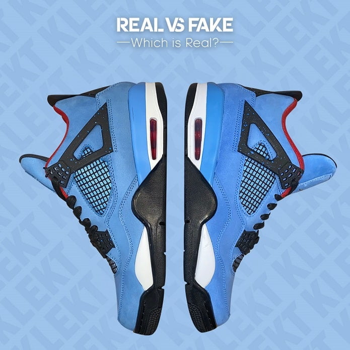 KLEKT Real vs Fake Travis Scott x Air Jordan 4 Which is Real