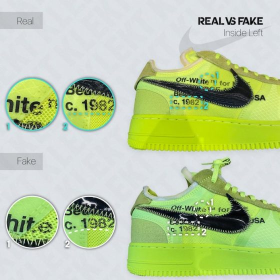 nike air force 1 off white volt real vs fake