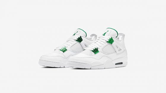 Air Jordan 4 Característica verde metálico