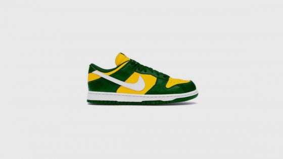 Nike Dunk Low SP Brazil Varsity Maize Pine Green Feature