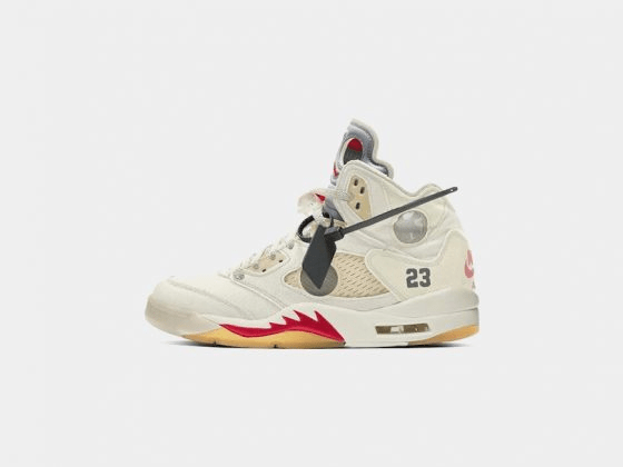 Off-White Air Jordan 5 Fire Red Feature