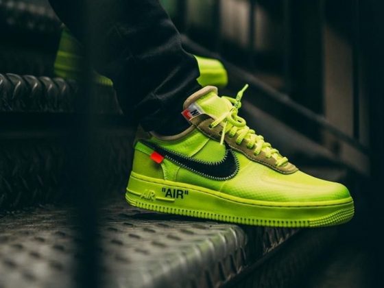 Off-White x Nike Air Force 1 Volt On Foot (1)
