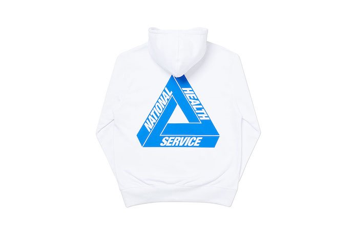Palace Skateboards NHS Tri To Help White Hoodie Back