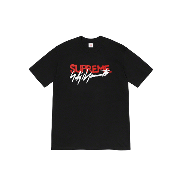 Supreme x Yohji Yamamoto camiseta con logotipo negro