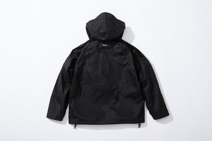 Supreme x Barbour Lightweight Waxed Cotton Field Jacket Black Back