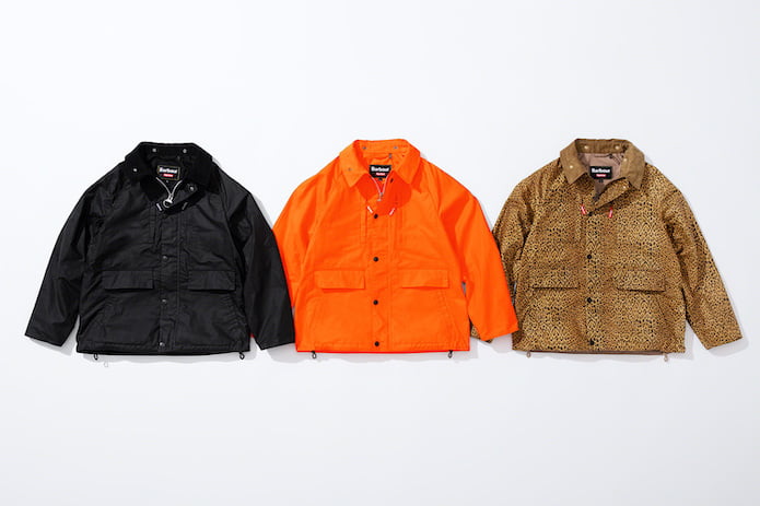 Supreme x Barbour Lightweight Waxed Cotton Field Jackets Front
