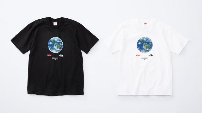 Supreme x The North Face One World Camiseta Característica-min