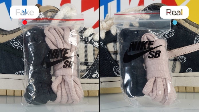 How to Spot a Fake Travis Scott x Nike SB Dunk Low “JackBoys” Laces Packaging