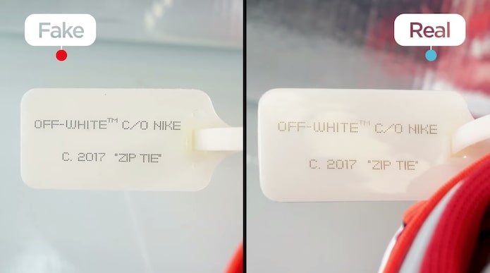 How to Spot a Fake Off-White™ x Nike Dunk “University Red” - KLEKT 