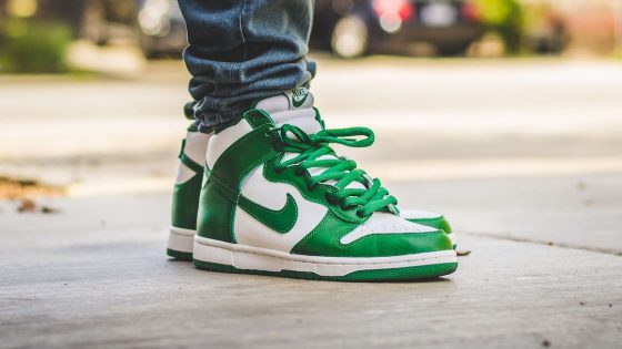 Nike Dunk High SP Pine Green On Foot