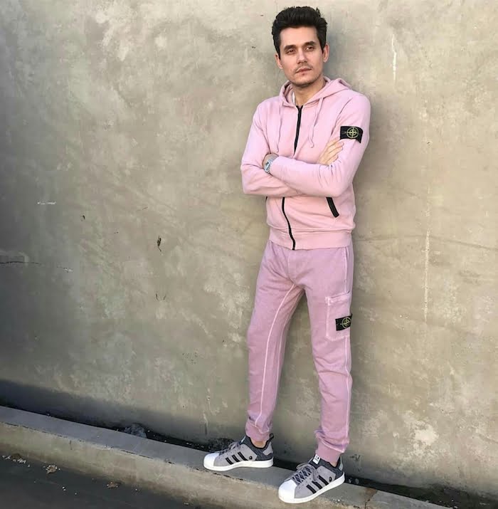John Mayer Wearing the BAPE x adidas Superstar