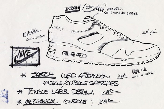 air max 1 tinker hatfield sketch