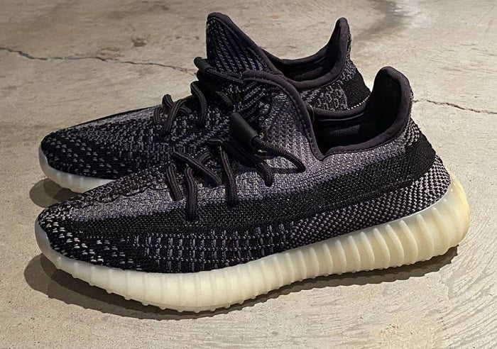 black and gray yeezys