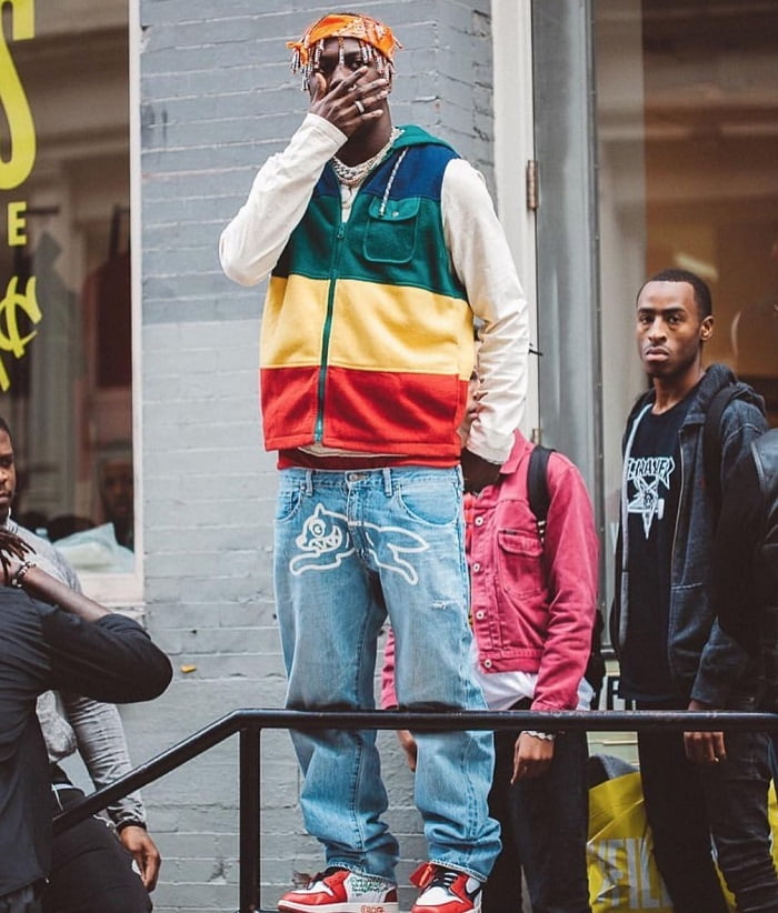 Lil Yachty Wearing the Off White x Air Jordan 1 Chicago