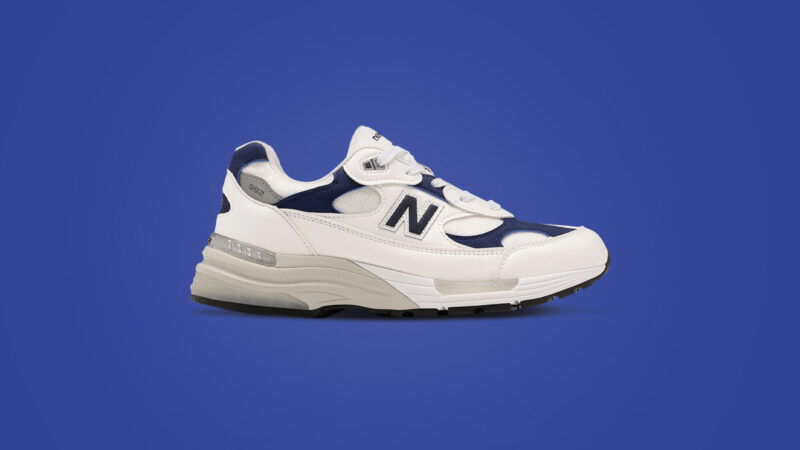 New Balance 992 White Navy Feature
