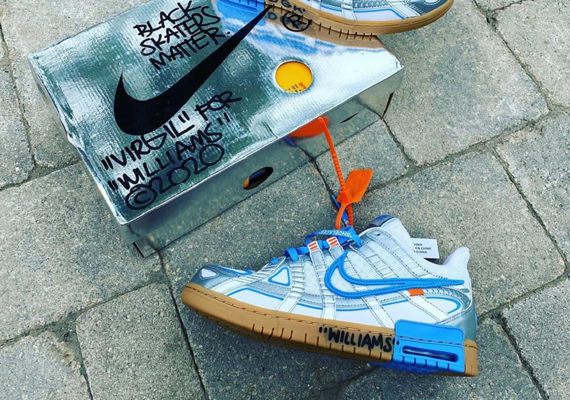 nike rubber dunk x off white