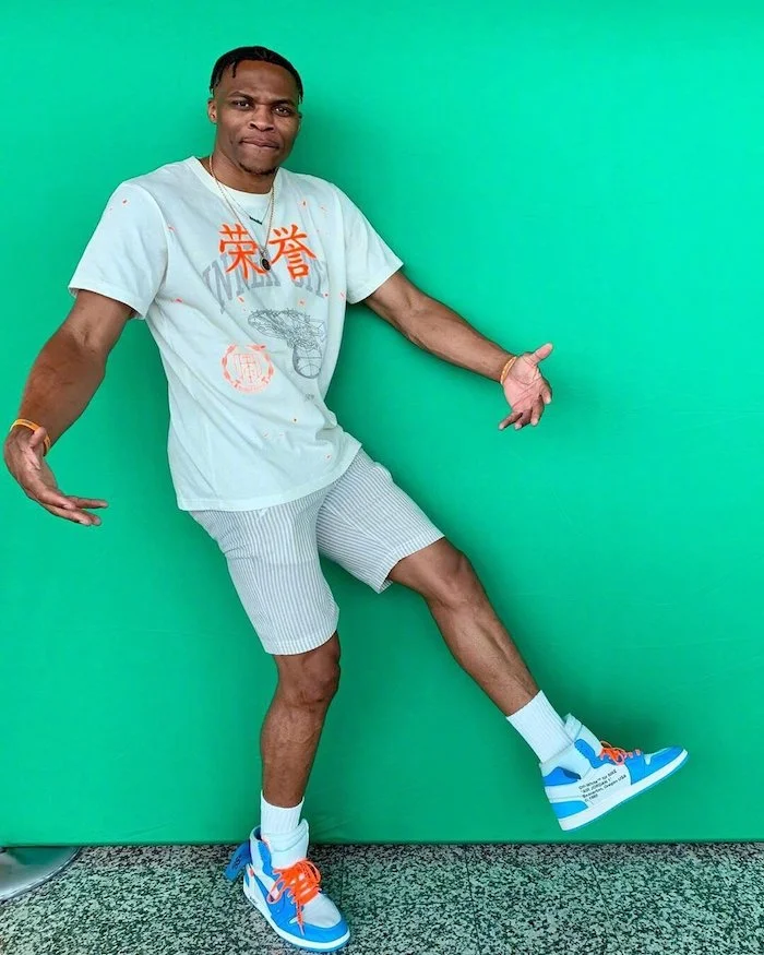russell westbrook all white shoes