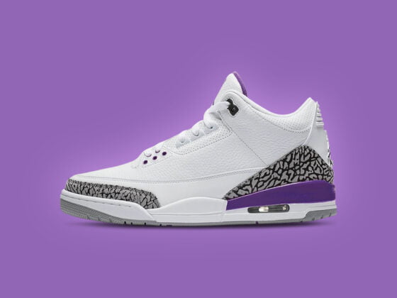 Característica del ore violeta de Air Jordan 3