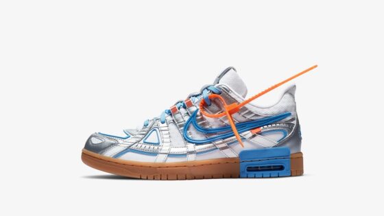 Off-White x Nike Rubber Dunk White University Blue Feature