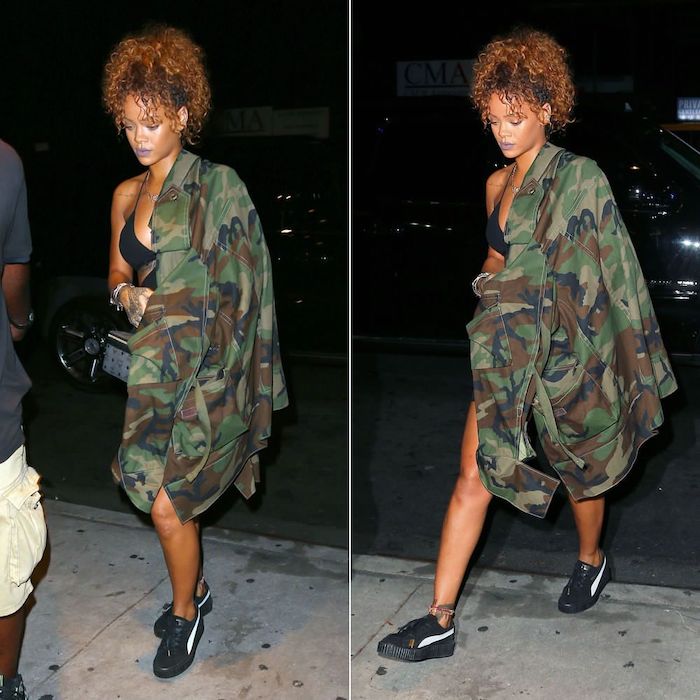 Rihanna Wearing Puma x Sophia Chang Brooklynite Basket Classic