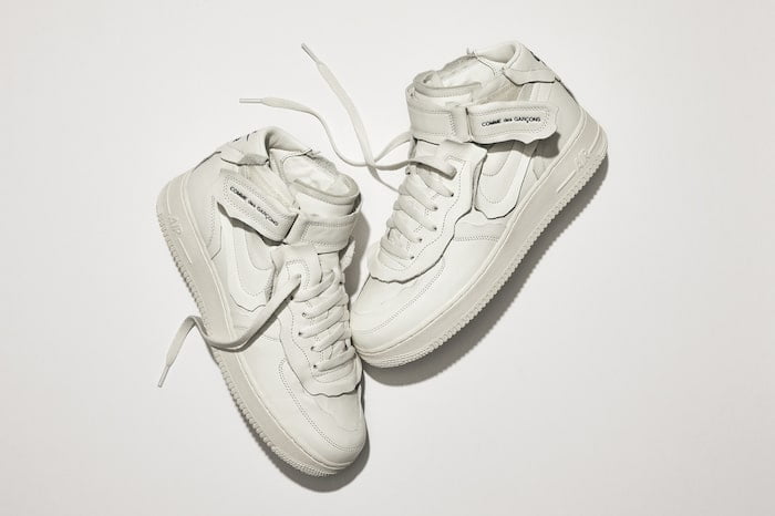 COMME des GAR-ONS x Nike Air Force 1 Mid White 2-min
