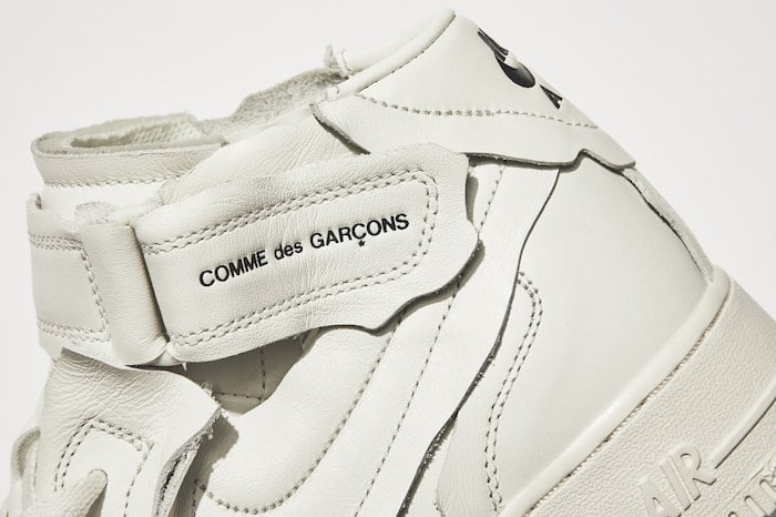 COMME des GAR-ONS x Nike Air Force 1 Mid White 3-min