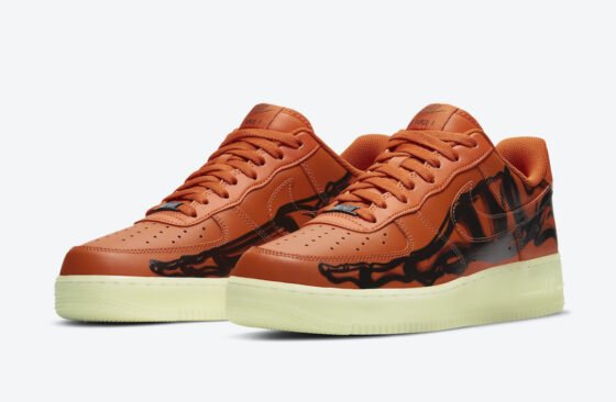 Nike Air Force 1 Skeleton Brilliant Orange Feature