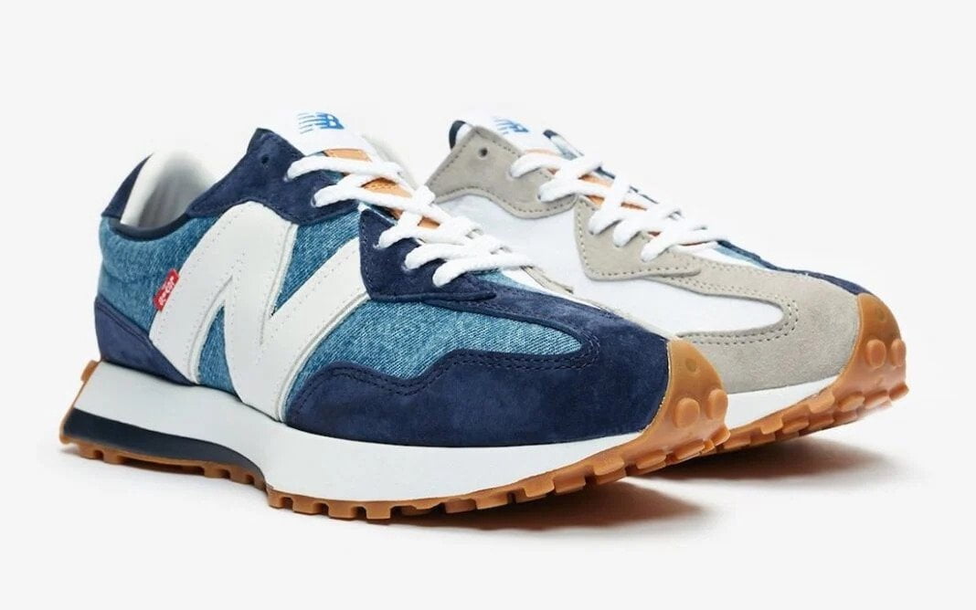 new balance x levi's 327 navy