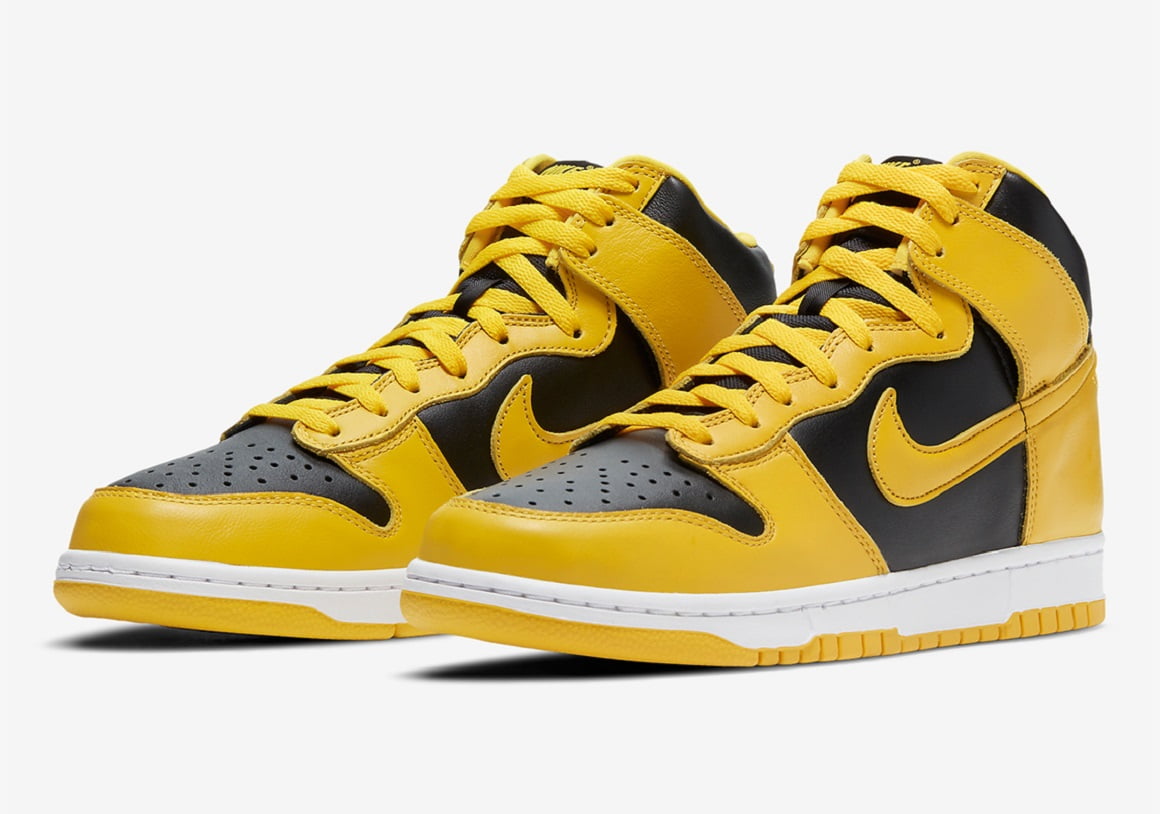 dunk high maize and blue resell